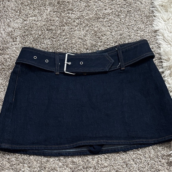 Abercrombie & Fitch Dark Blue Denim Mini Skirt